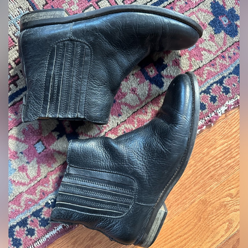 Madewell black leather ankle boots